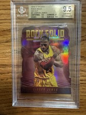 Panini 2016-17 Studio Rock Solid Die-Cut #RS-LJ LeBron James Cavaliers BGS 9.5