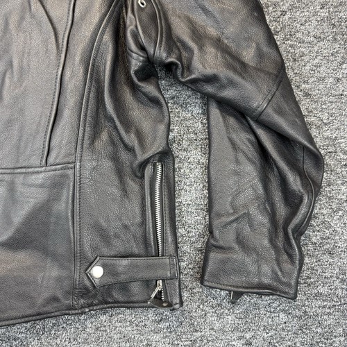 Street & Steel Leather Motorcycle Jacket Men 2XL Zipout Liner Biker Coat Scooter - Picture 11 of 16