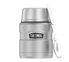 Thermos STAINLESS KING FOOD JAR 470 ml, stainless steel mat, Thermosbehälter aus