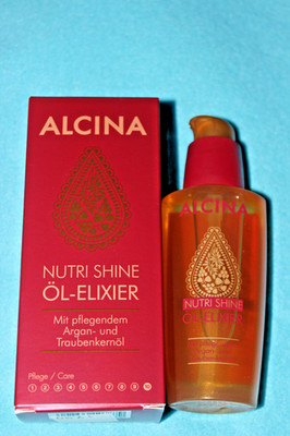 50ml ALCINA ÖL-ELIXIER  ''NUTRI SHINE'' HAARÖL MIT ARGANÖL+SPENDER-PUMPE