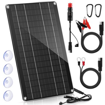 10W 12V Solar Car Battery Charger Maintainer, Waterproof Solar Panel Portable...