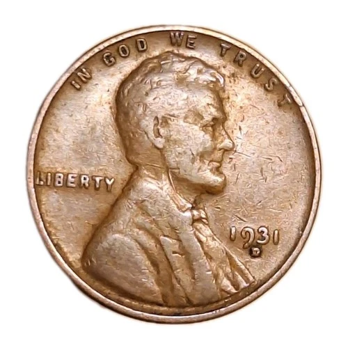 Tough Date 1931-D Lincoln Wheat Back Penny VG Slightly Woody Reverse Nice Coin!