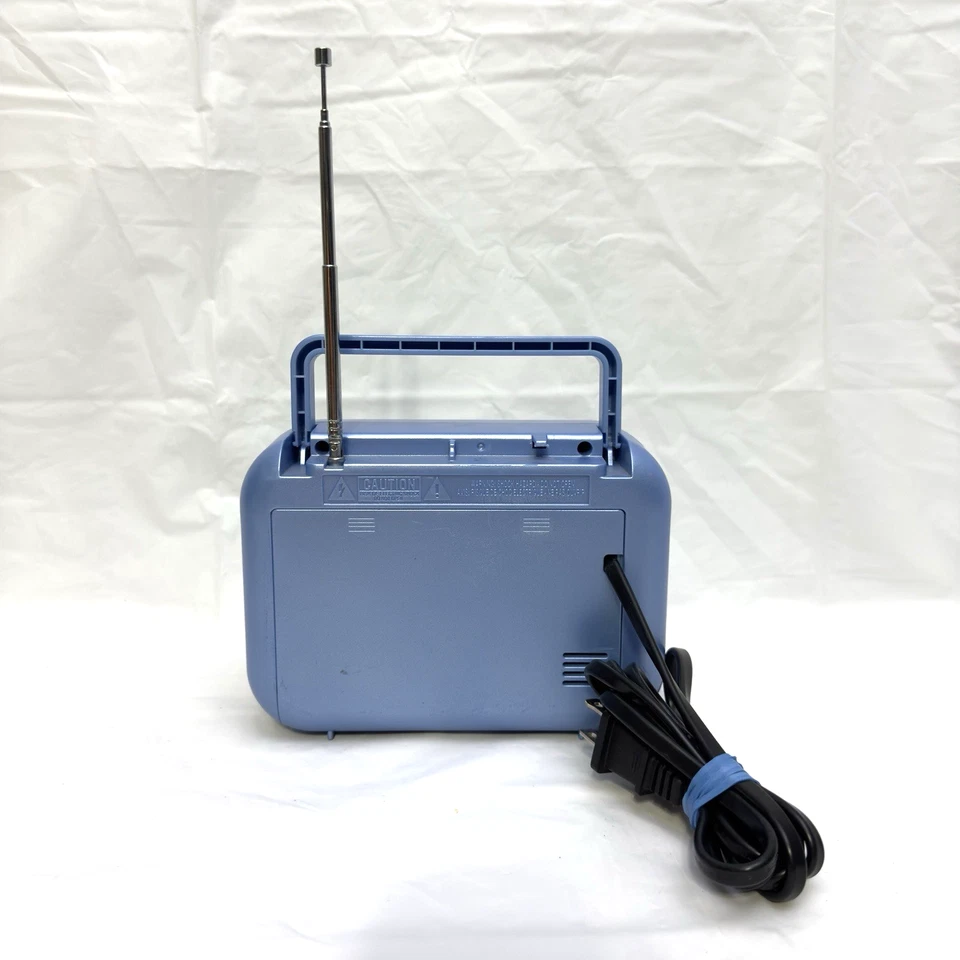 Radio AM/FM Portátil - Jensen MR-550, 120 voltios o Batería, Azul - Probado Foto 3 de 4