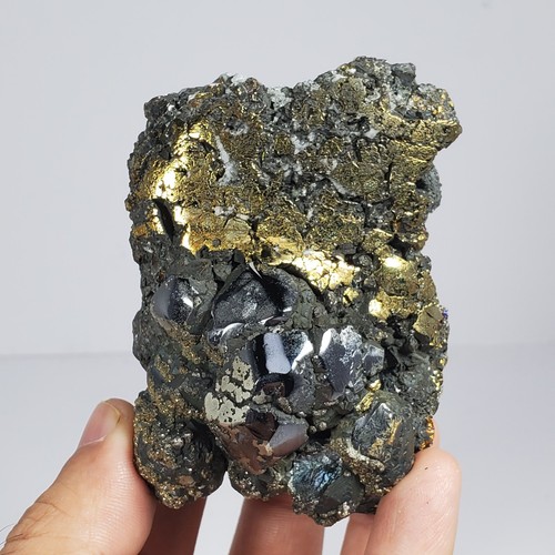 274Gr TOP Raw Sphalerite Chalcopyrite Iridescent Mineral Specimen - Picture 10 of 12