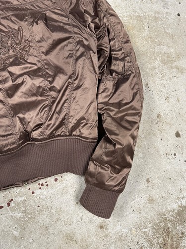 Vintage Y2K Brown Utility Japanese Style Bomber Jacket Avant Garde Boxy - Picture 10 of 11