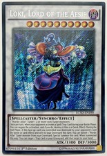 LC5D-EN190 Loki, Lord of the Aesir - Secret Rare 1st Edition Lightly Played