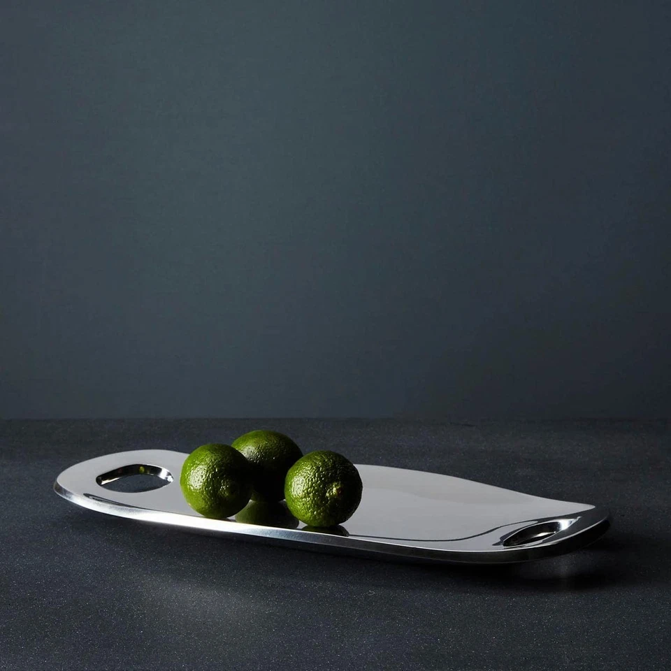 Handled Serving Tray | 14'' Extra Large Platter with Handles | Oven Safe Meta... - Image 4 of 4