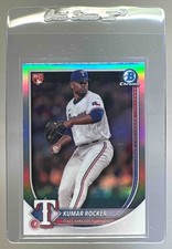 Kumar Rocker 2025 Bowman #80 Chrome Red RC Rookie Redemption Rookie