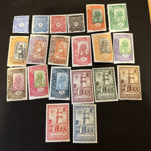 20 Somali Coast MNzH/MH French Colony Stamps- Lot A-80061