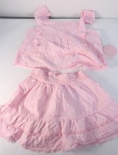 Target x LoveShackFancy Girls Alouette Rose Bow Embroidery Tank Skirt Sz 16