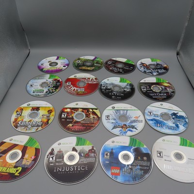 Xbox 360 Game Lot 16 Discs Skyrim Borderlands LEGO Harry Potter Battlefield IV
