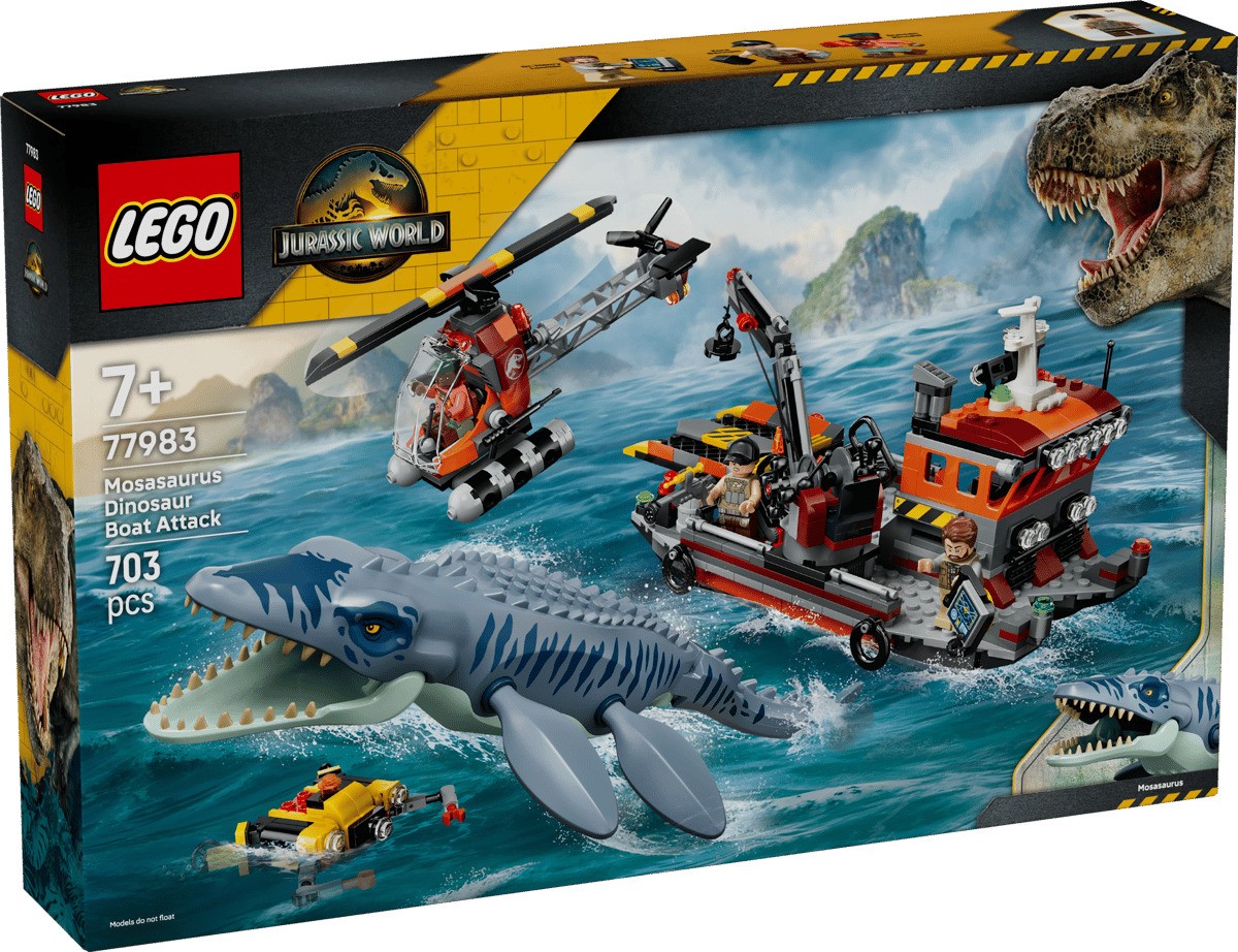 LEGO Jurassic World 77983 Mosasaurus Dinosaur Boat Attack Age 7+ 703pcs