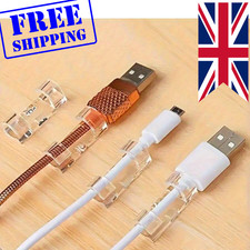 40pcs Transparent Adhesive Cable Clips Wire Holder Cord Organizer For Desk Wall