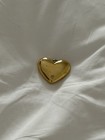 33mm Gold Plated Sterling Silver Chai Judaica CZ Hand Set Heart Pendant 21g — photo 2