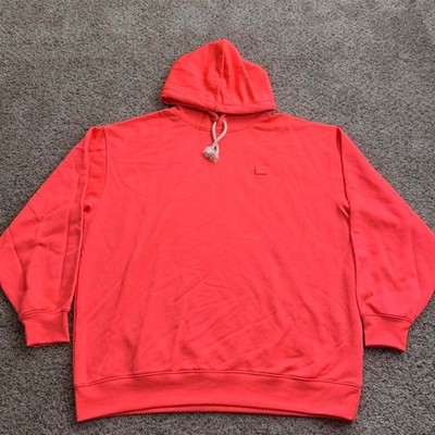 Acne Studios Oversized Hoodie Medium Neon Pink Face Patch Portugal Made