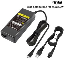 90W USB-C Adapter Charger For Dell Chromebook 3100/3400/3380/7410/3110 65W TypeC
