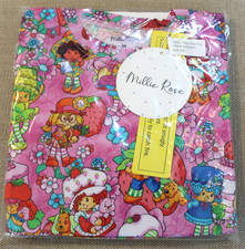 New STRAWBERRY SHORTCAKE PAJAMAS Girls 5 6 Pink Bamboo PJs Retro NIP