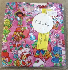 New STRAWBERRY SHORTCAKE PAJAMAS Girls 5 6 Pink Bamboo PJs Retro NIP