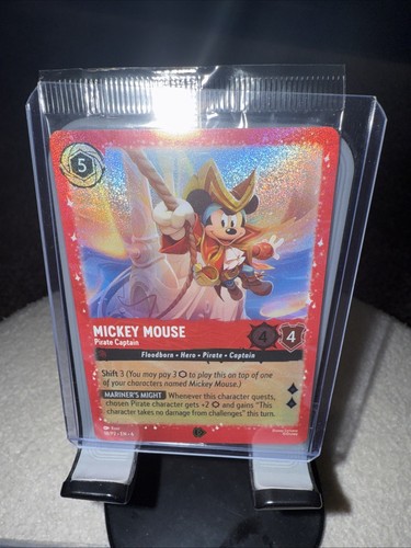 Disney Lorcana Mickey Mouse Pirate Captain Holo Costco ExclusivePromo NEW SEALED