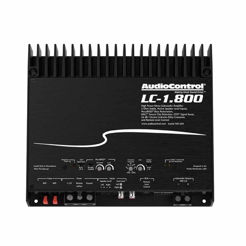 LC-1.800 High-Power Monoblock 800 Watts Car Audio Subwoofer Amplifier with Ac...