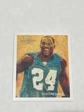 2009 National Chicle Football Mini Topps Back #/25 - Vontae Davis RC - Dolphins