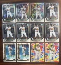 2025 Topps & Bowman Jacob Wilson Rookie LOT OF 12 CARDS (Red/Mojo/Base/Melt) RC
