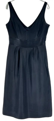 Tommy Hilfiger Mujer Seda Cuello Pico Manga Corta Slip Vestido Talla 4-S - Imagen 1 de 4
