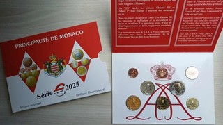 1 coffret BU MONACO euro 2025 8 pièces 1 cent à 2 euro nouvelle face en stock