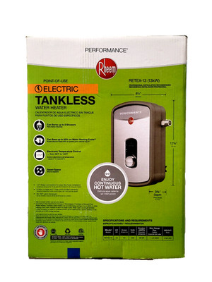 Rheem RETEX-13 13kW 2.54 GPM 240Volt Self-Modulating Electric Tankless Water NEW