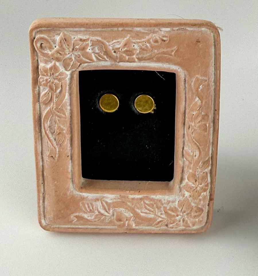 Set Of 2 Vintage Pink Floral Picture Frames Terracotta Mini Gallery Wall 2x3 - Image 2 of 4