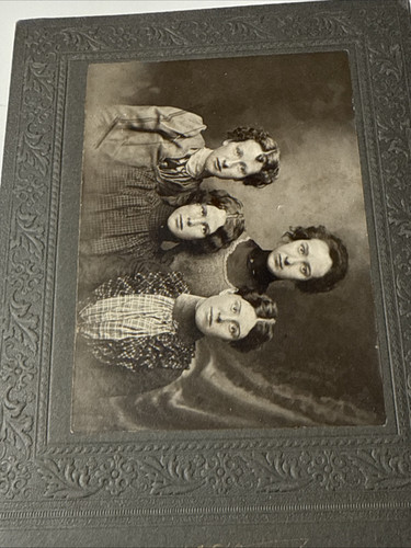 Des Moines Iowa 4 Women Sisters Cabinet Card Photo Vtg Kramer - Picture 6 of 14