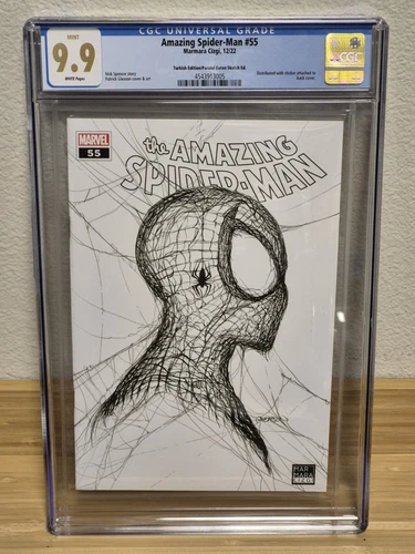 CGC 9.9 AMAZING SPIDER-MAN #55 2ND PRNT GLEASON 1:50 BLACK WHITE TURKISH TOP POP