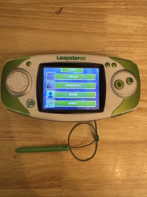 LeapFrog Leapster GS Green Handheld Console Powers On - Screen Scratched, As-Is