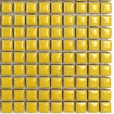 Citrus Yellow Ceramic Mosaic Tiles - 3/8 inch - 50 Tiles - 10 mm - Art and Craft