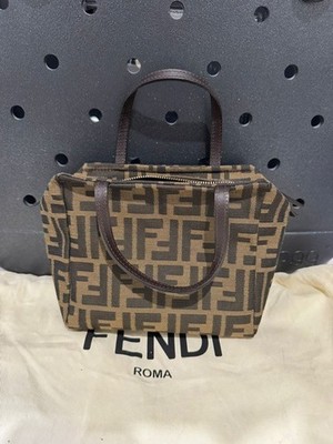 Fendi Vintage FF Tote Small Brown Canvas New never been used
