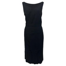 Alexander Mcqueen Sweetheart Neckline Vintage Midi Dress In Viscose Wome Size
