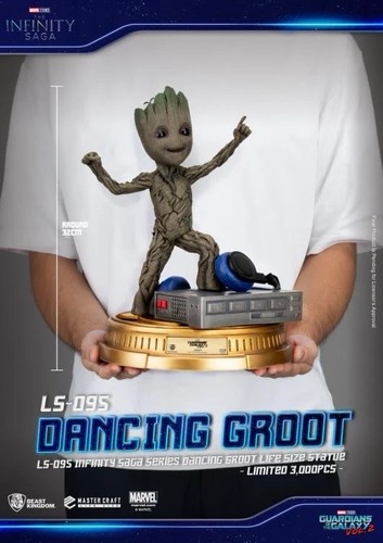Beast Kingdom Guardians Of The Galaxy Vol. 2 Dancing Groot Life Size Statue New - Picture 10 of 10