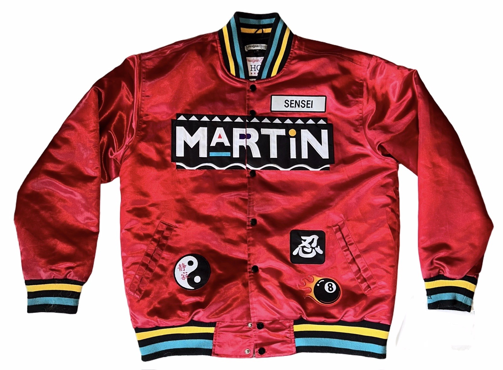 Martin Dragon Fly Jones Satin Jacket Red Head Gear Classic (Rare) XL
