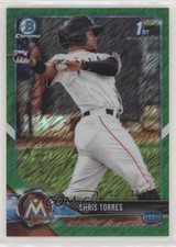 2018 Bowman Chrome Green Shimmer Refractor 20/99 Christopher Torres Chris 0b5