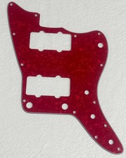 New Great-For Fit US Jazzmaster No Control Hole Guitar Pickguard 4 Ply Red Pearl
