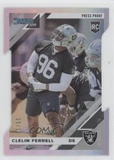 2019 Panini Donruss Rookies Press Proof Silver Die-Cut 5/75 Clelin Ferrell 0c6