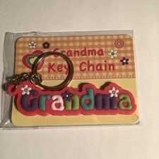 GRANDMA colorful Rubber Key Chain