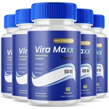 (5 Pack) Vira Maxx for Men Advanced Max Formula Vitamin Supplement 300 Capsules