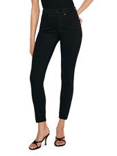 Good American Good Legs Crop Skinny Jeans Black Denim Stretch NWT Sz 12/31
