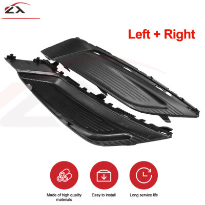For Ford Fusion 2017-2018 Pair Front Bumper Fog Light Grille Insert Cover Bezel