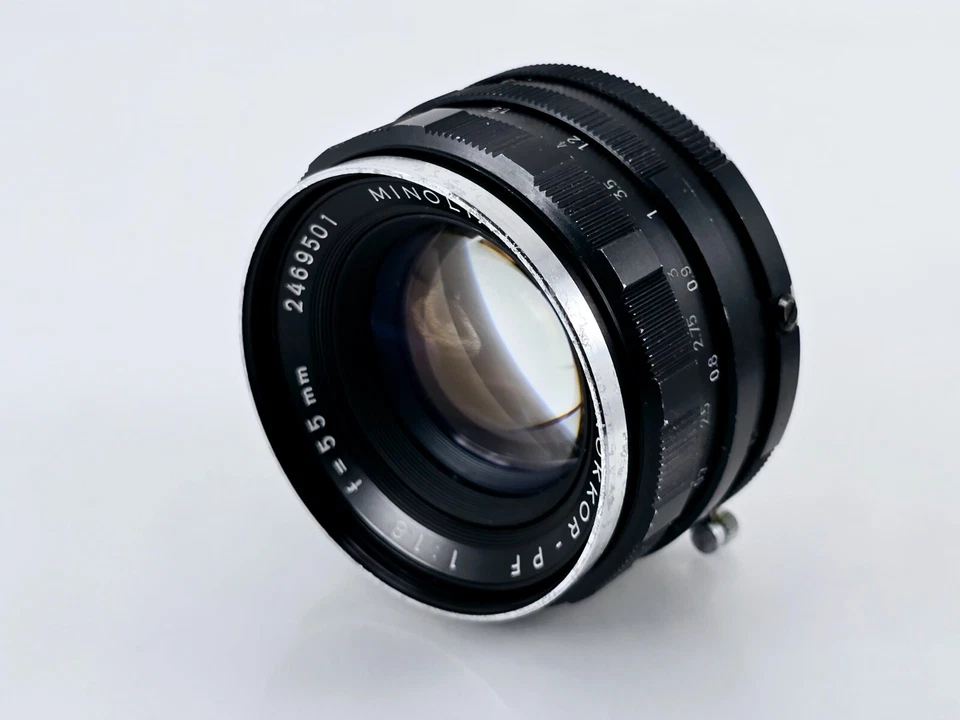 🌸[Excelente+++++] Lente estándar Minolta Auto Rokkor-PF 55mm F1.8 MF MD/SR Japón Foto 2 de 4