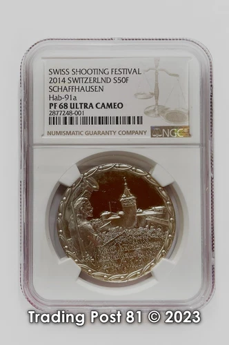Switzerland *2014* - Schaffhausen Shooting Festival - Silver Coin - NGC PF 68 UC