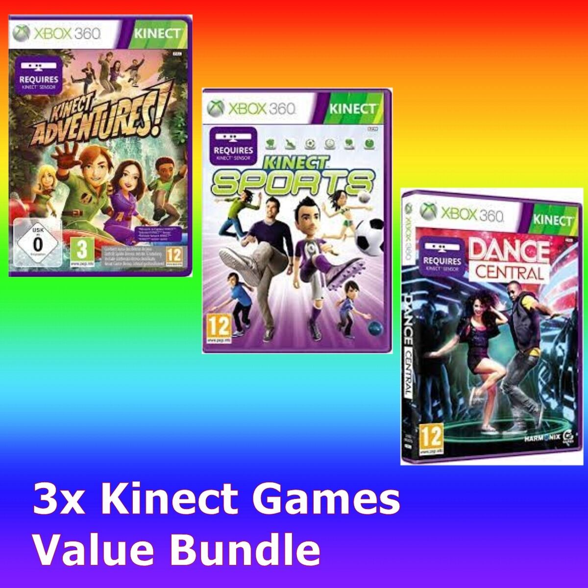 XBox 360 Kinect Games - Multi listings Adventures Dance Central Sports etc  X360