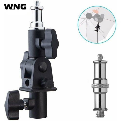 D Type Flash Speedlight Stand Bracket Shoe Mount Adapter Spigot Umbrella Holder - Afbeelding 1 van 10