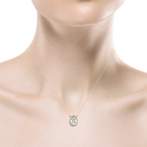 IGI Diamant Anhänger VVS2 E Birne 2,25 Karat Lab Created 14k Weißgold Bestpreis - Bild 10 von 10